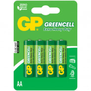 Батарейка AA R06 15S солевая BL4 уп4/72 GP Greencell