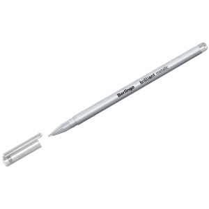 Ручка гелевая серебро Brilliant Metallic 0,8мм Berlingo уп12