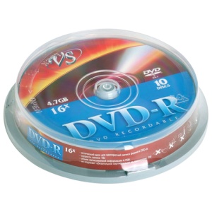 Диски DVD-R VS 4,7 Gb Cake Box уп10